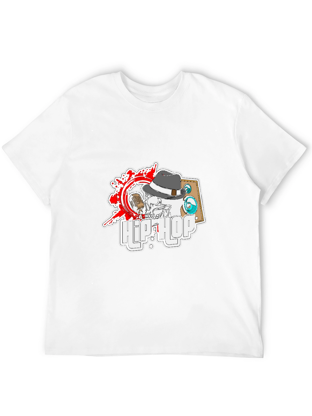 Hip Hop Skeleton T-Shirt - Cool Music Tee