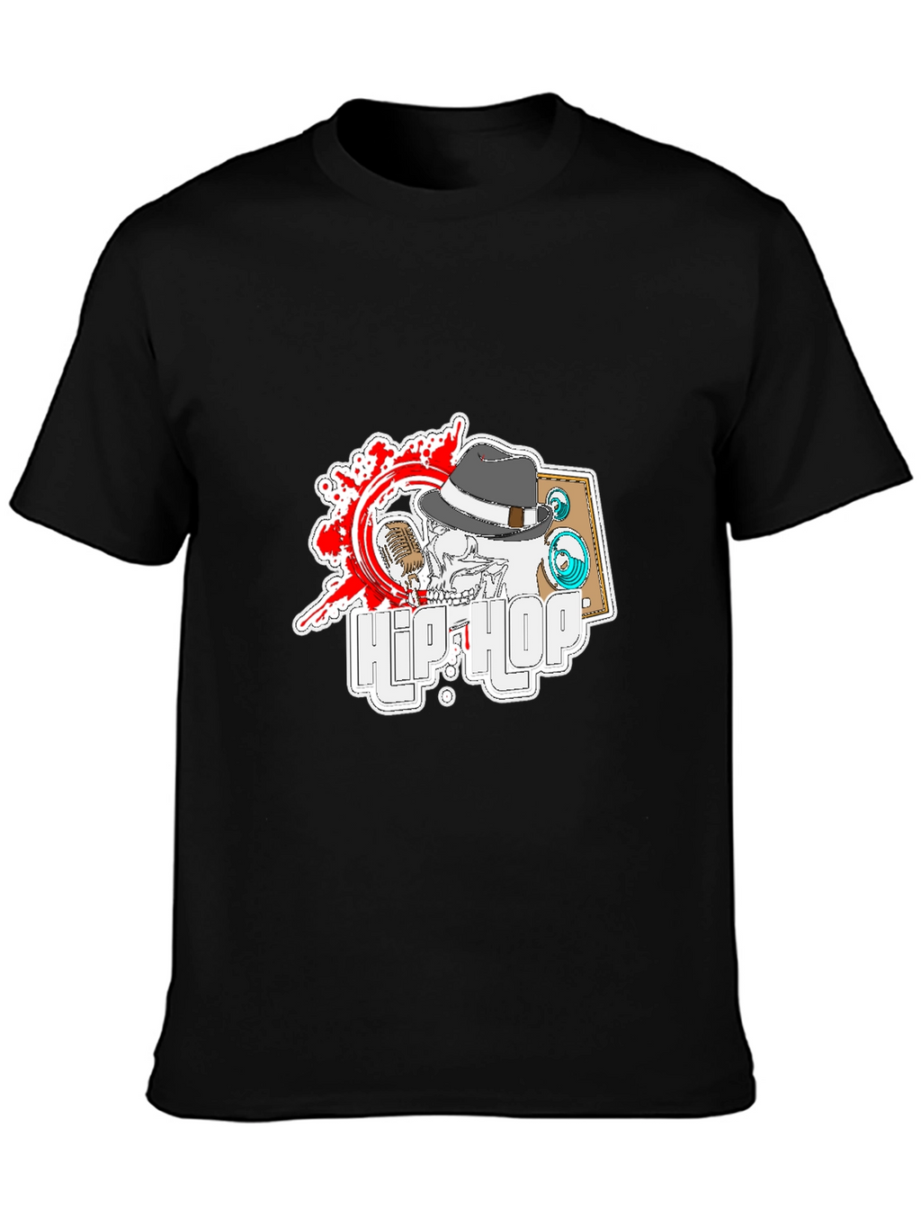 Hip Hop Skeleton T-Shirt - Cool Music Tee