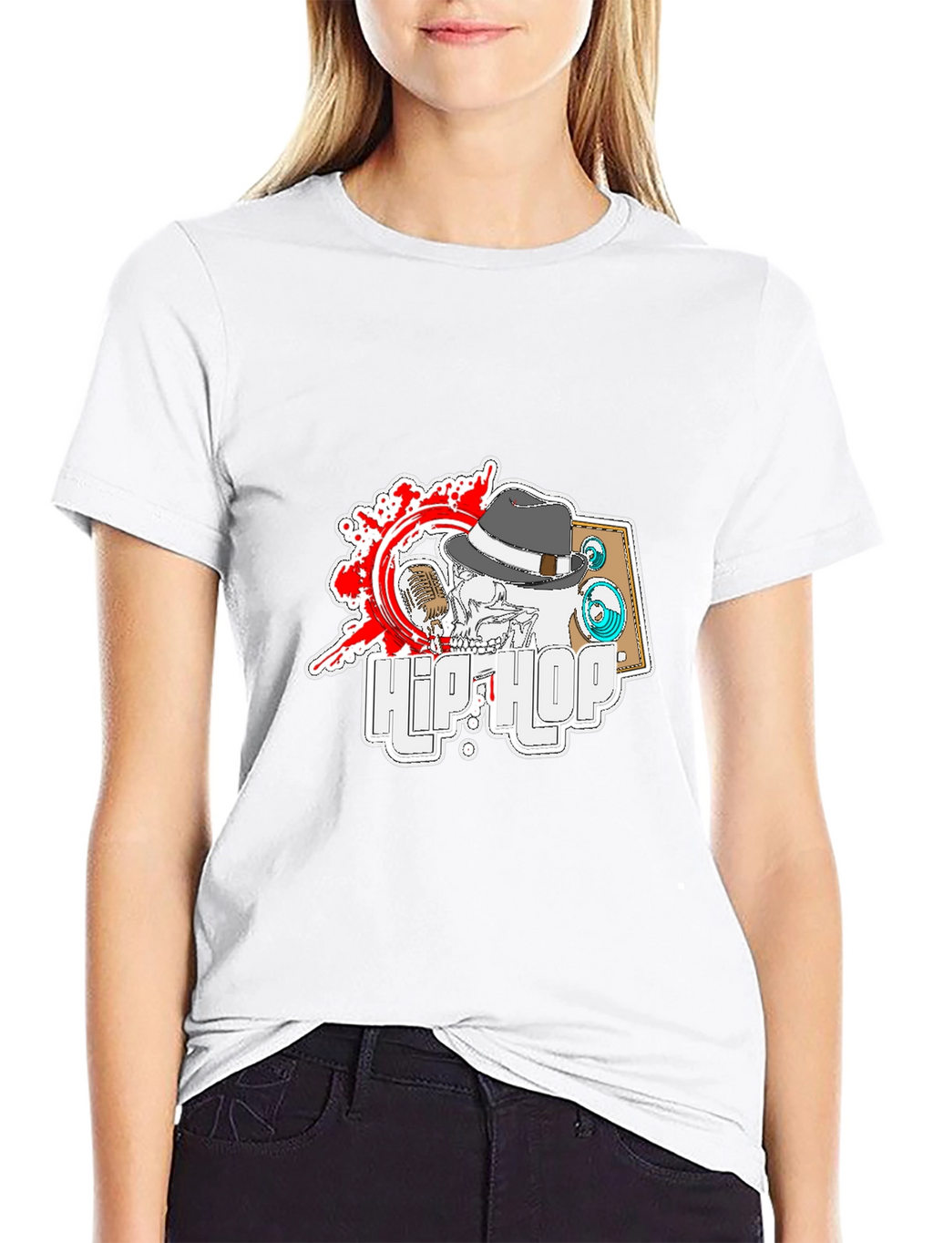Hip Hop Skeleton T-Shirt - Cool Music Tee