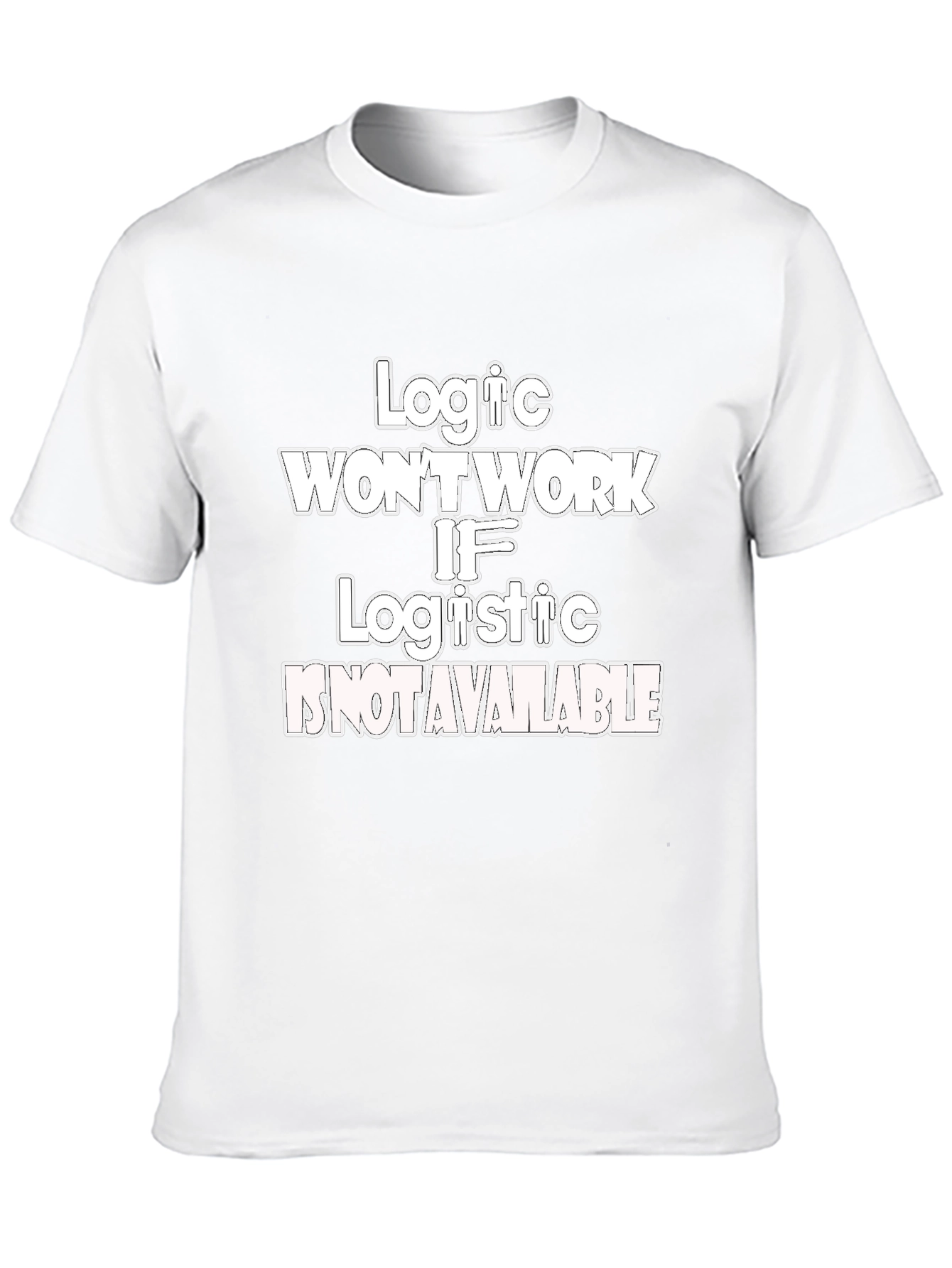 Logic & Logistics Humor Graphic Tee - Black