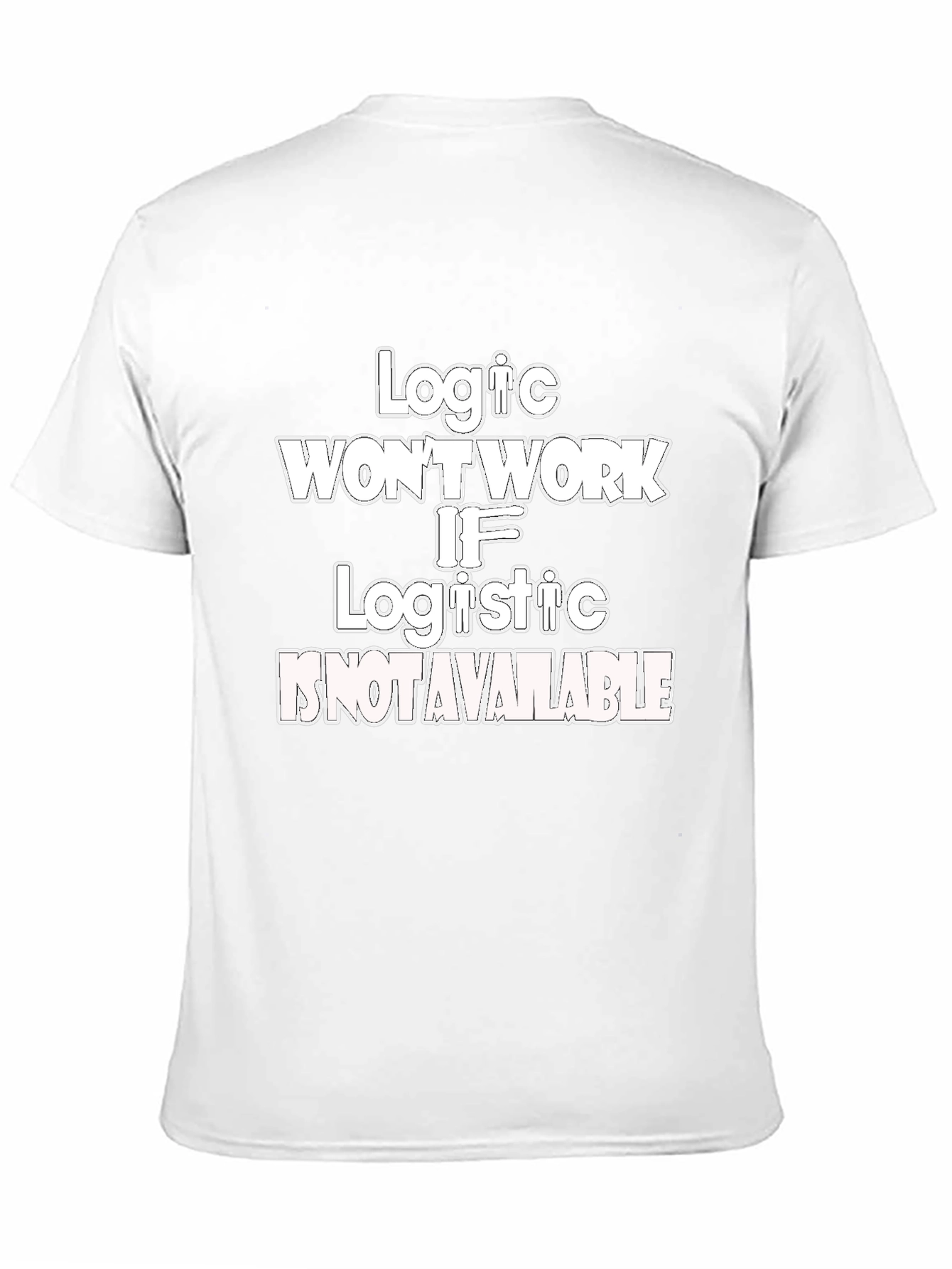 Logic & Logistics Humor Graphic Tee - Black