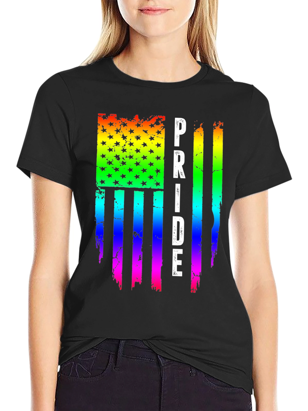 Pride Flag T-Shirt LGBTQ+ Rainbow Design