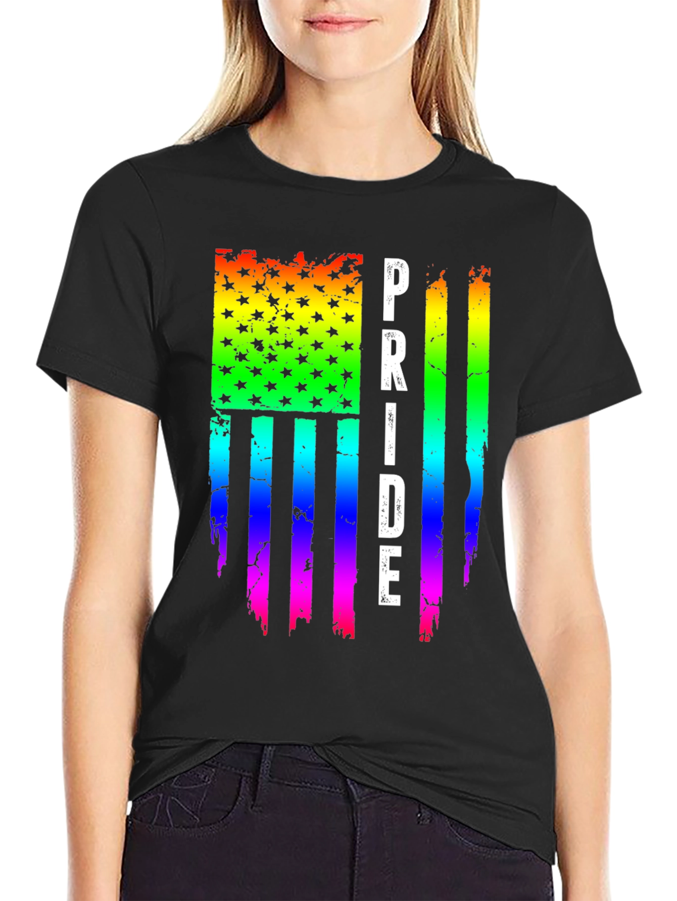 Pride Flag T-Shirt LGBTQ+ Rainbow Design