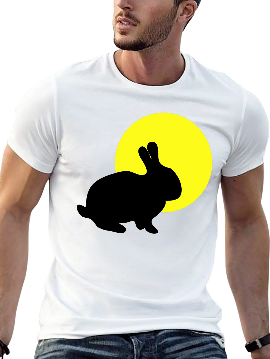 Rabbit Moon Graphic T-Shirt