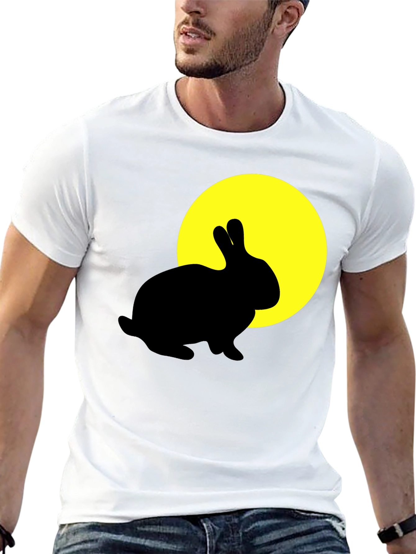 Rabbit Moon Graphic T-Shirt