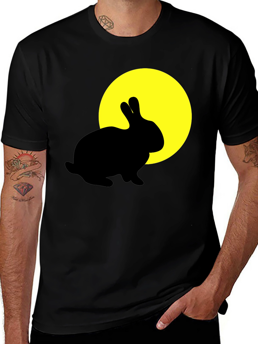 Rabbit Moon Graphic T-Shirt