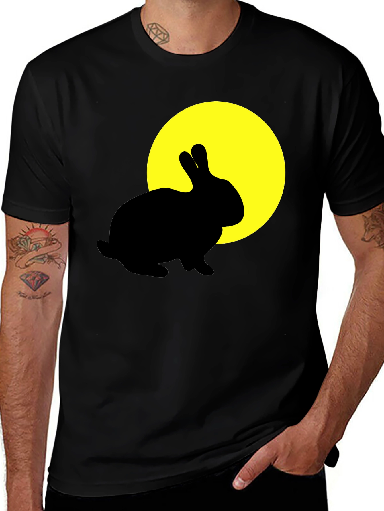 Rabbit Moon Graphic T-Shirt