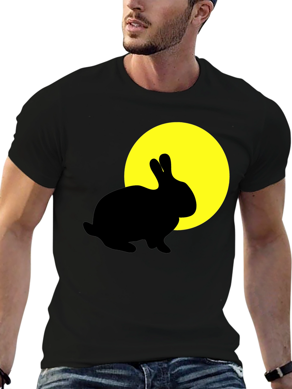 Rabbit Moon Graphic T-Shirt