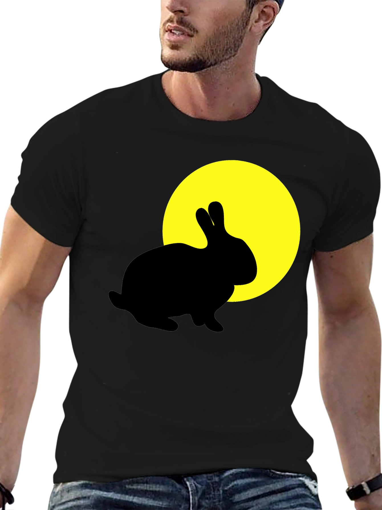 Rabbit Moon Graphic T-Shirt