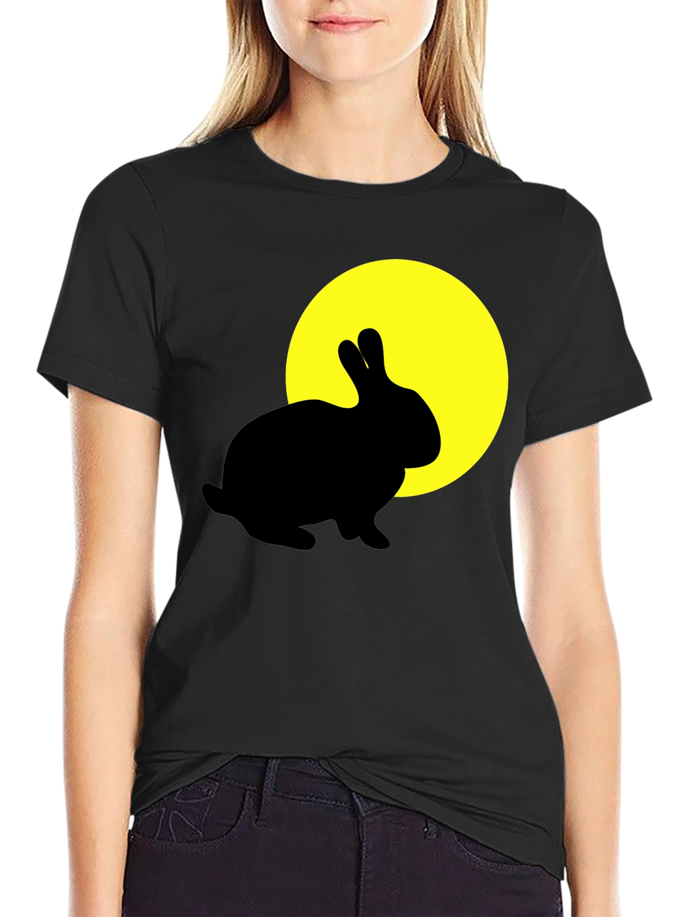 Rabbit Moon Graphic T-Shirt