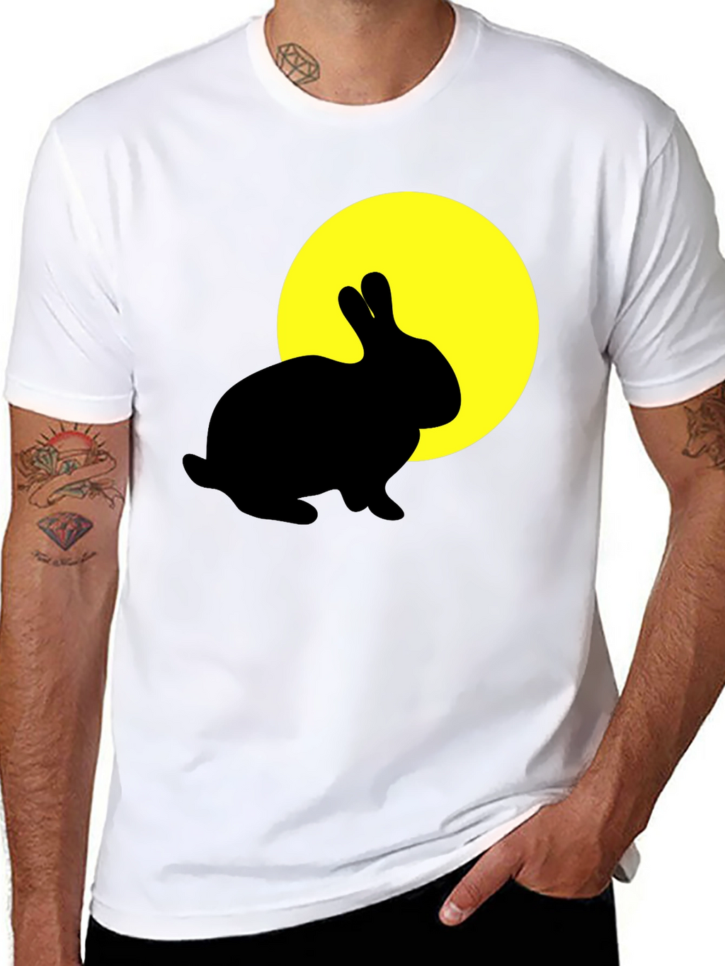 Rabbit Moon Graphic T-Shirt