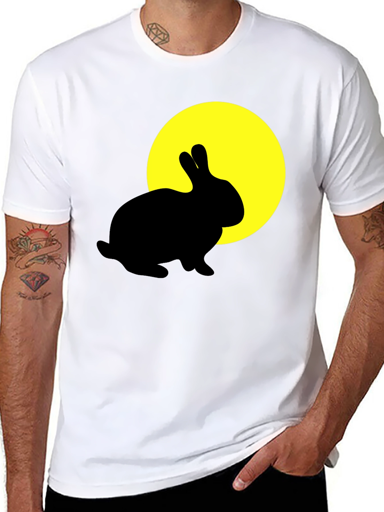 Rabbit Moon Graphic T-Shirt