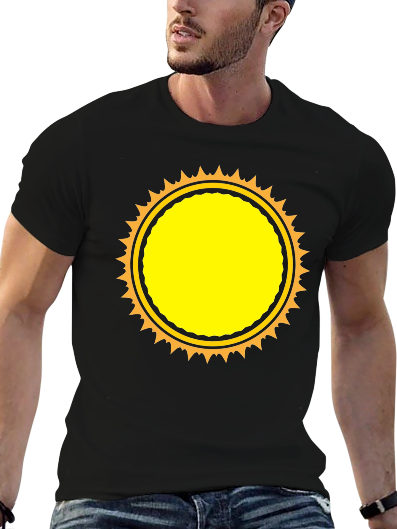 Black Sunburst Graphic T-Shirt
