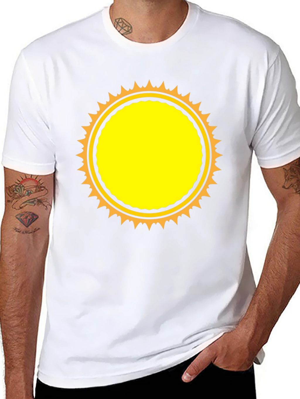Black Sunburst Graphic T-Shirt