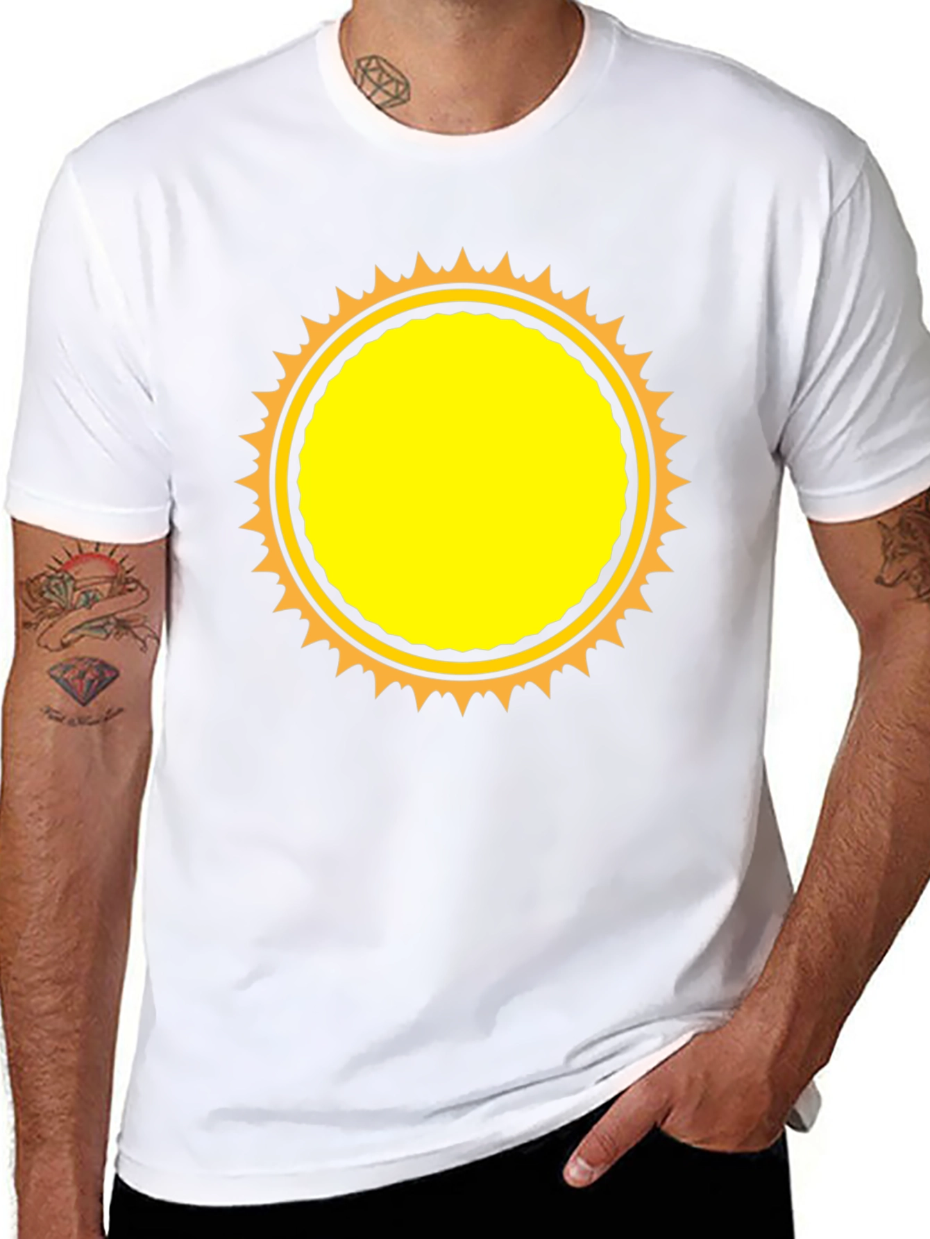 Black Sunburst Graphic T-Shirt