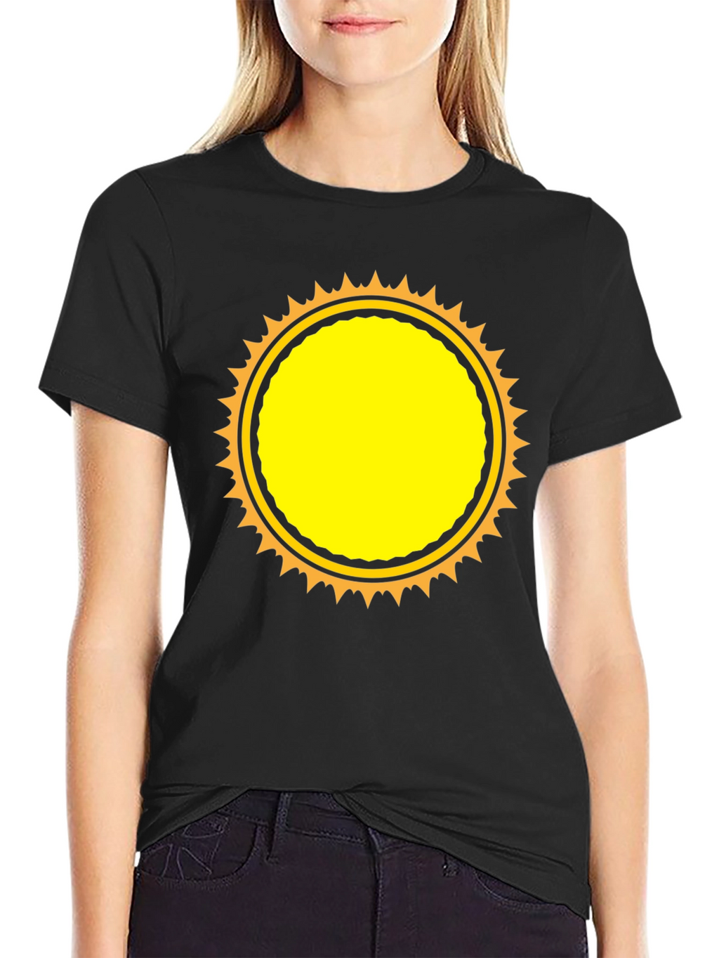 Black Sunburst Graphic T-Shirt