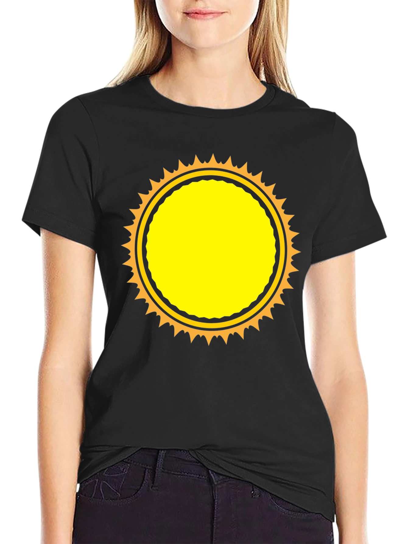 Black Sunburst Graphic T-Shirt