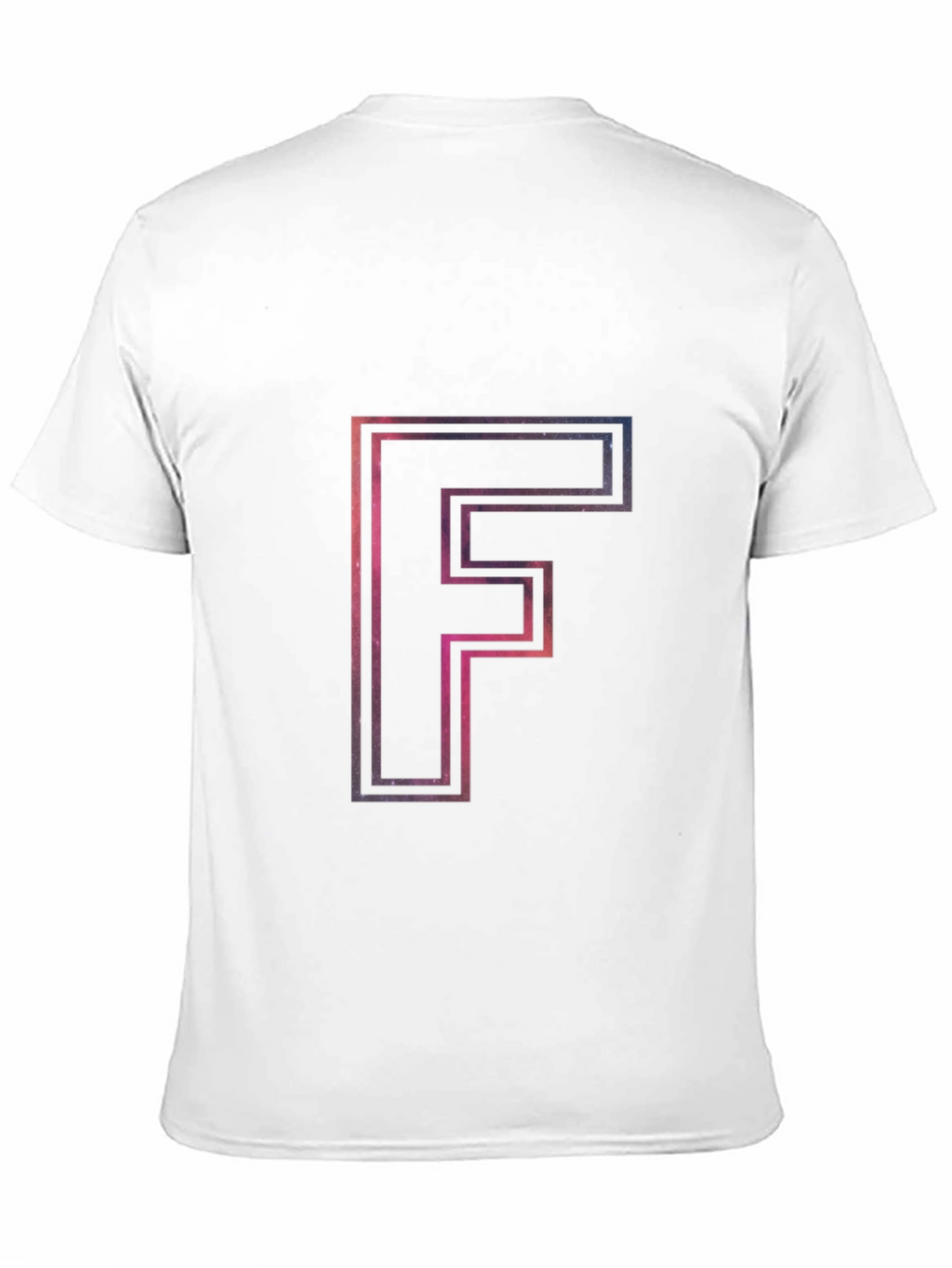 Galaxy Letter F Mens Black T-Shirt