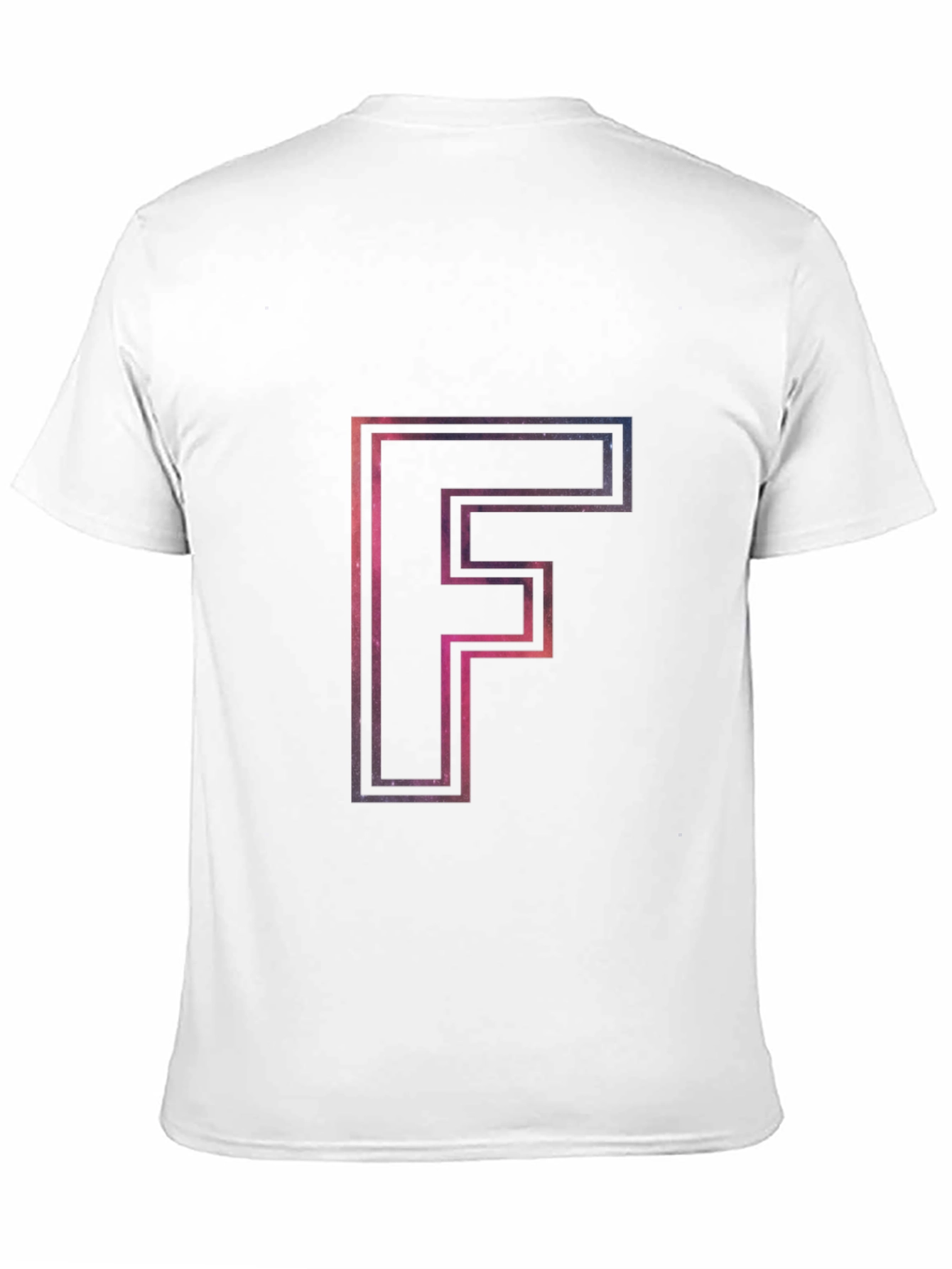 Galaxy Letter F Mens Black T-Shirt