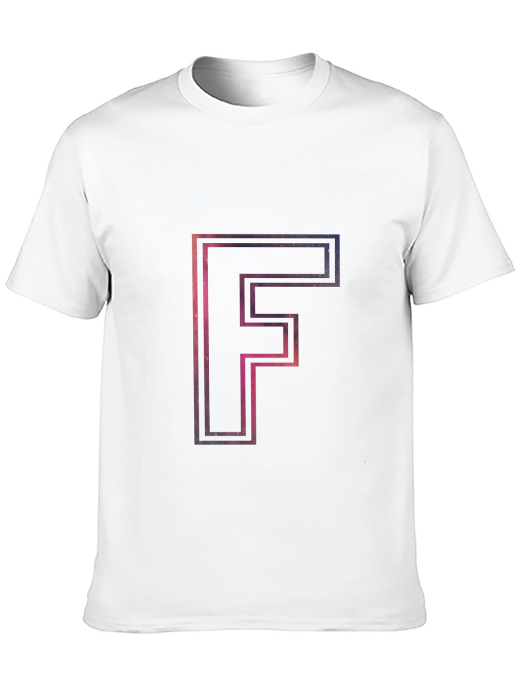 Galaxy Letter F Mens Black T-Shirt