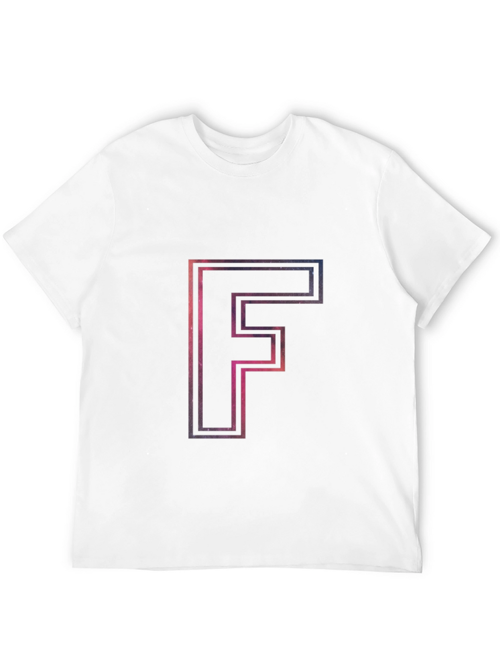 Galaxy Letter F Mens Black T-Shirt
