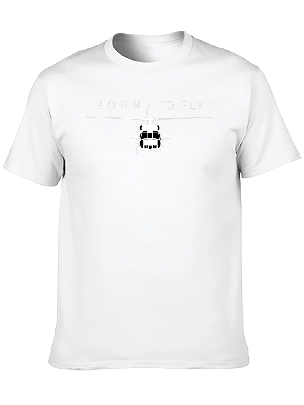 Born to Fly Helicopter Graphic Tee - Black