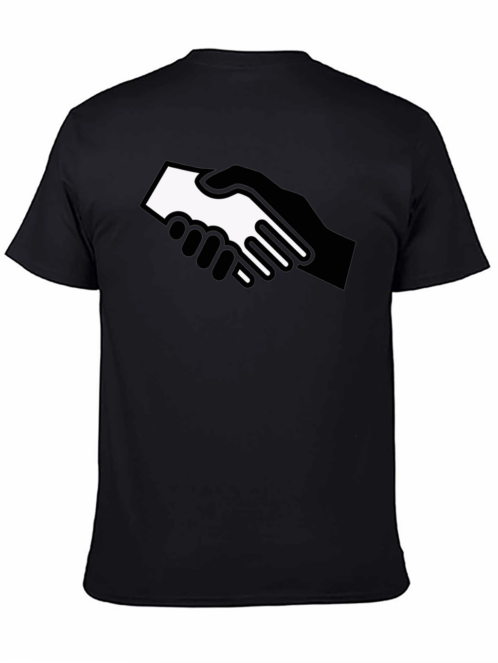 Handshake Graphic Black T-Shirt - Bold Statement Tee
