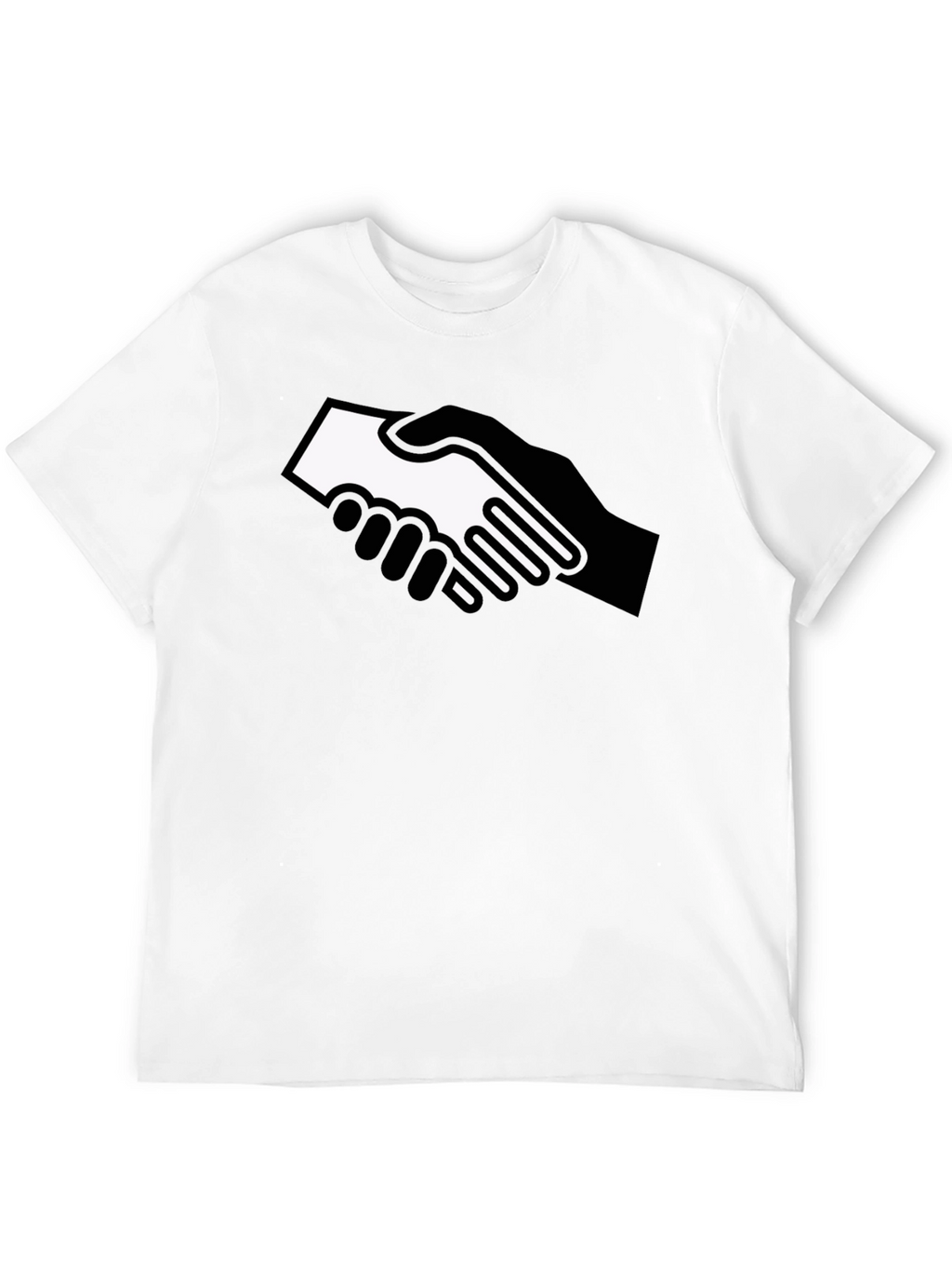 Handshake Graphic Black T-Shirt - Bold Statement Tee