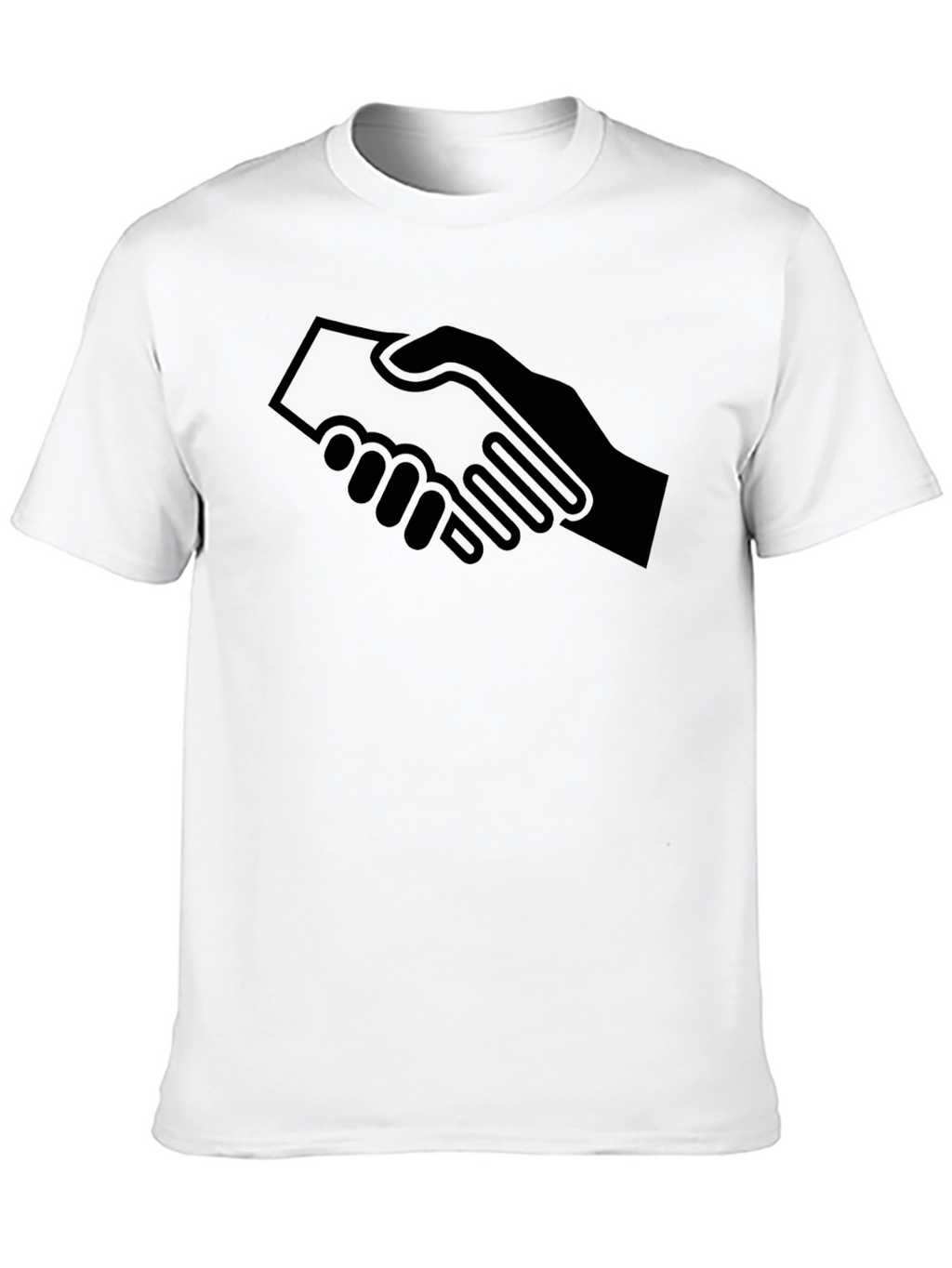 Handshake Graphic Black T-Shirt - Bold Statement Tee