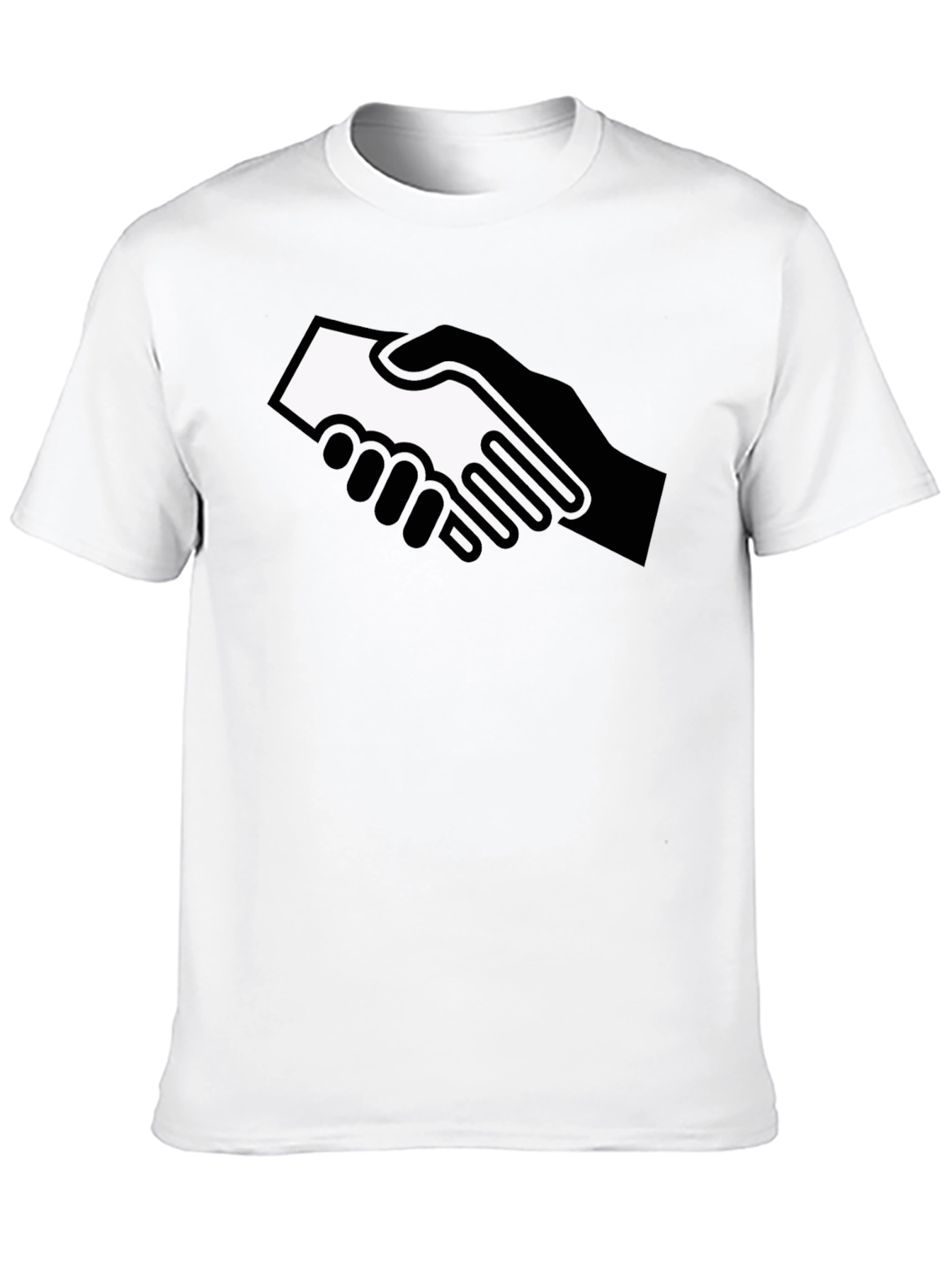 Handshake Graphic Black T-Shirt - Bold Statement Tee