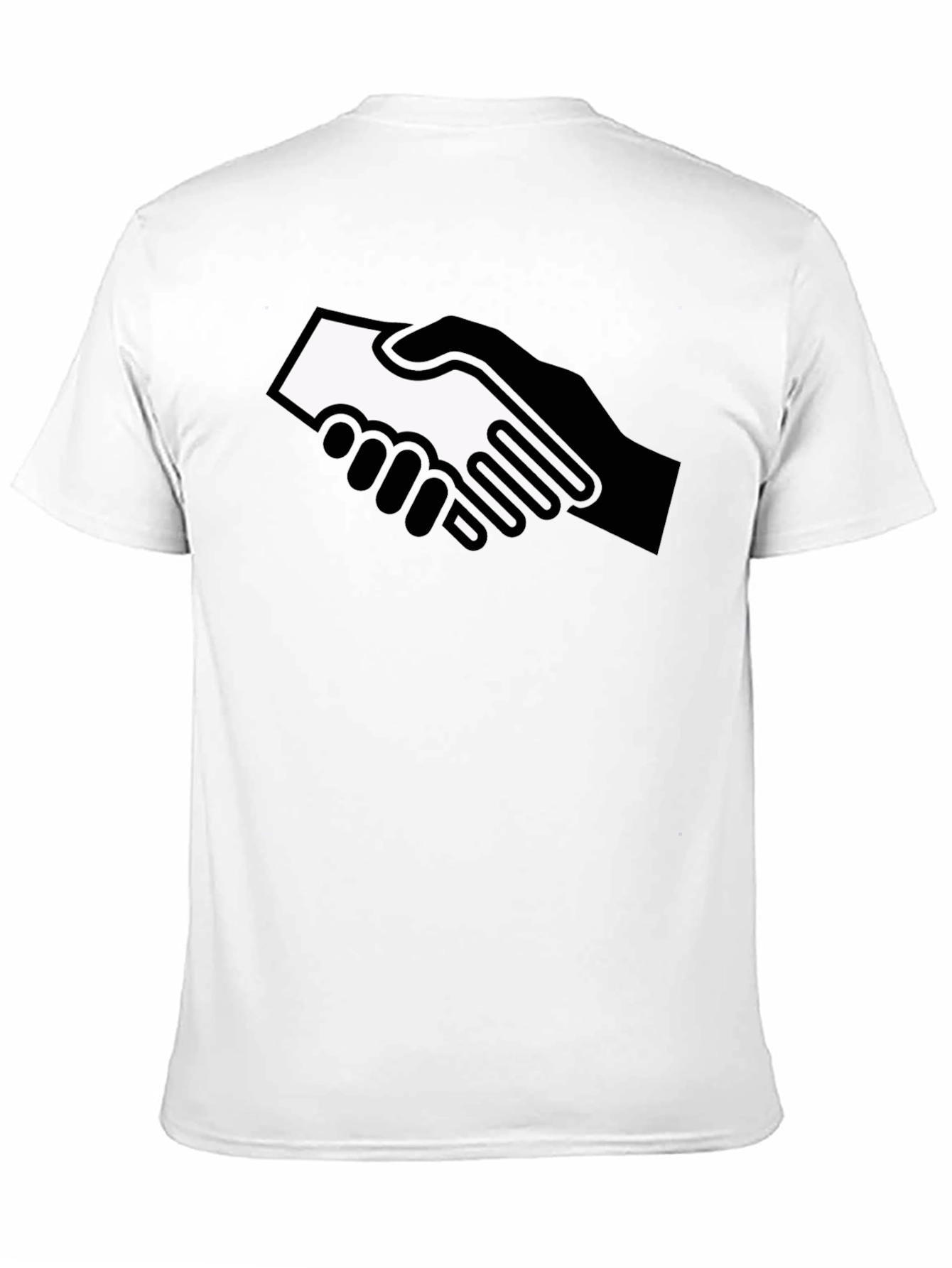 Handshake Graphic Black T-Shirt - Bold Statement Tee