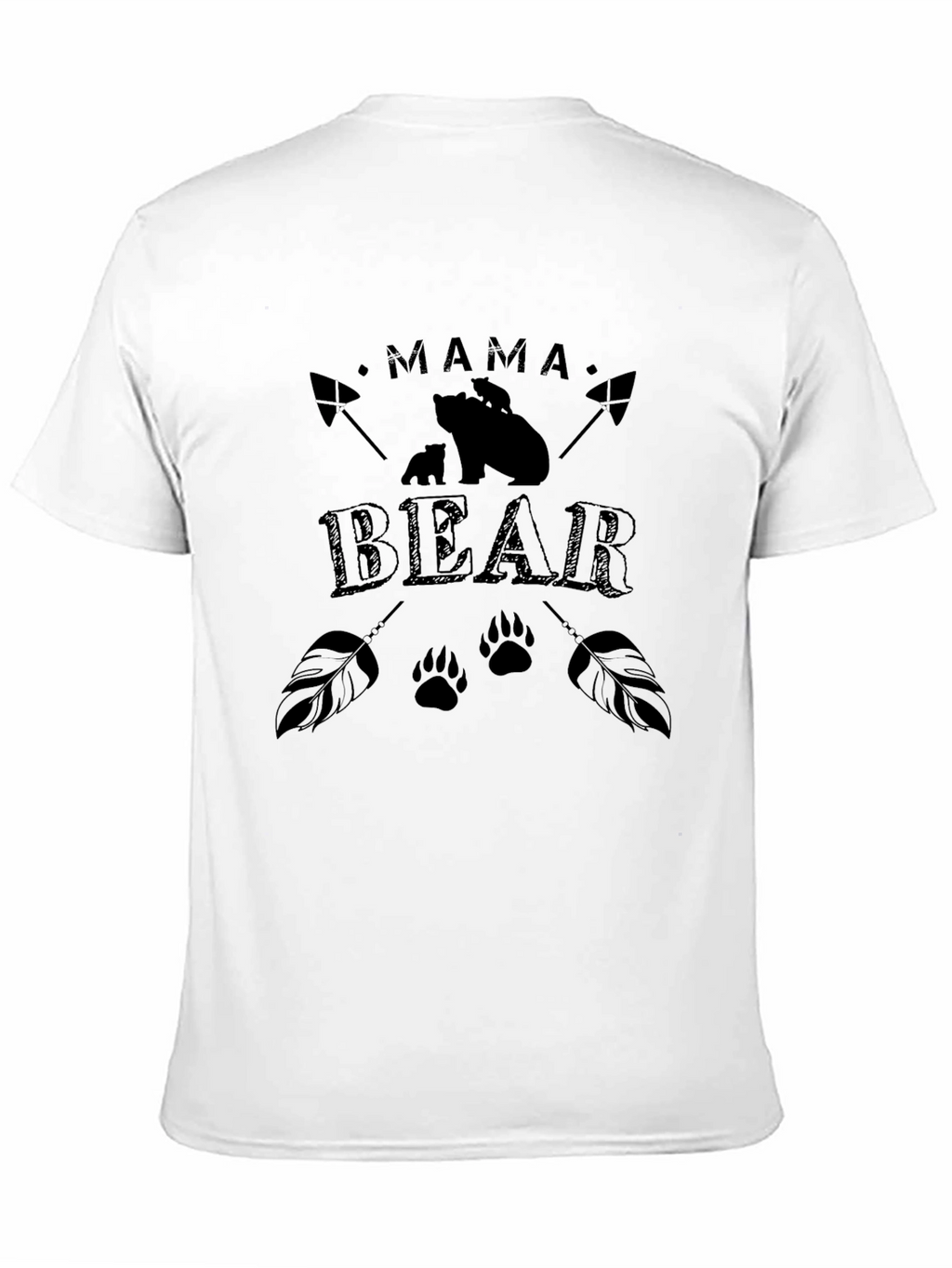 Mama Bear Graphic Tee - Black Cotton T-Shirt