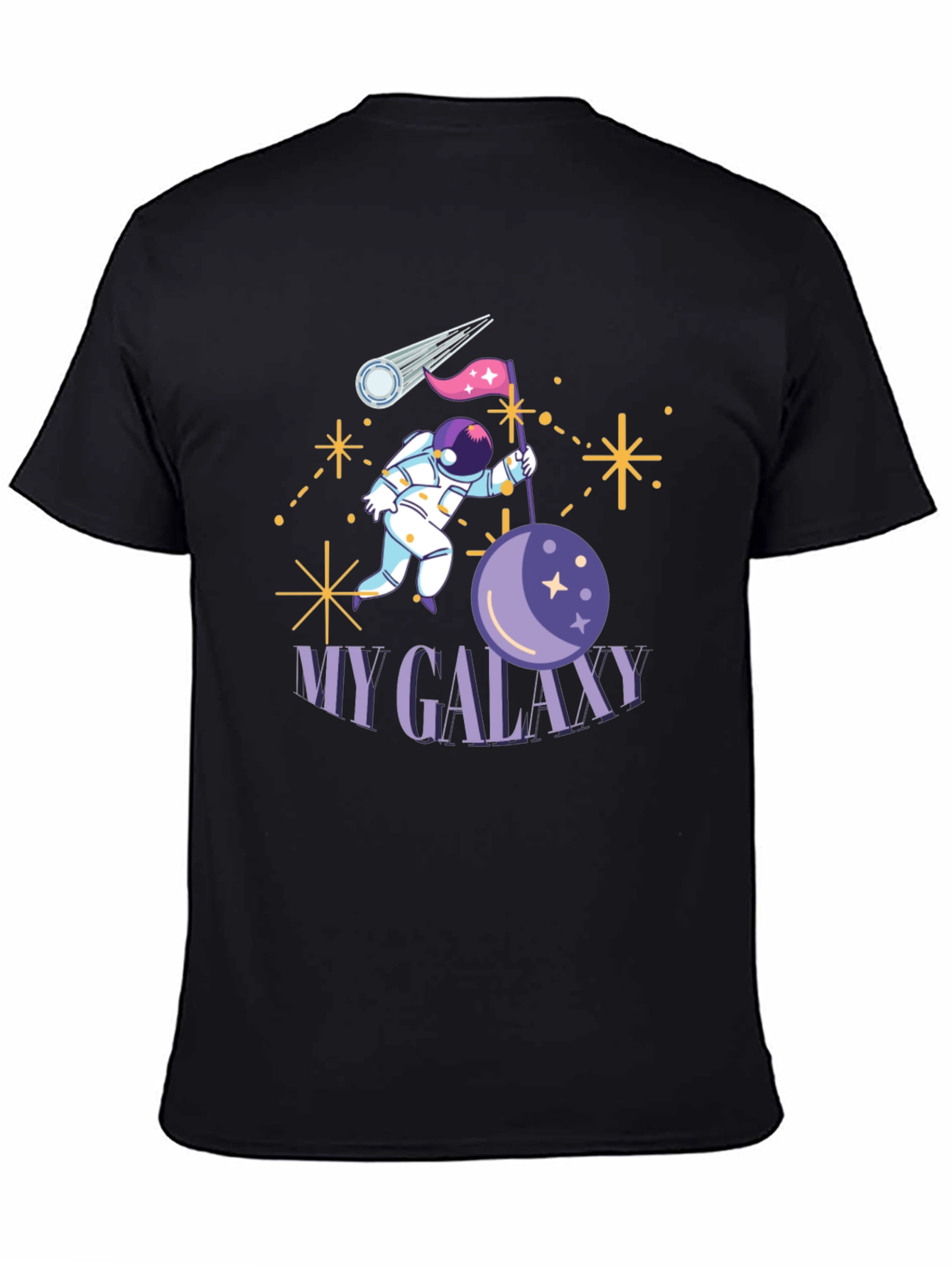 My Galaxy Black Graphic T-Shirt