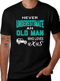 Old Man Who Loves 4x4s Graphic Tee