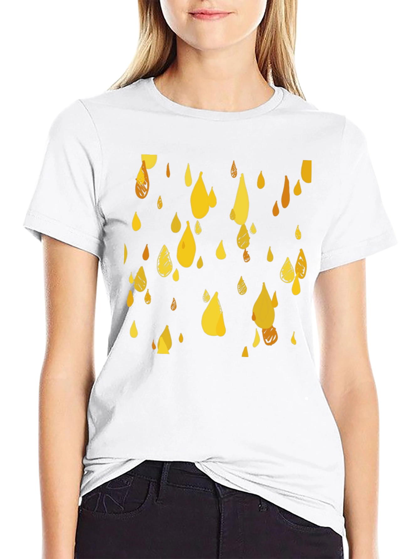 Golden Rain T-Shirt - Stylish Graphic Tee