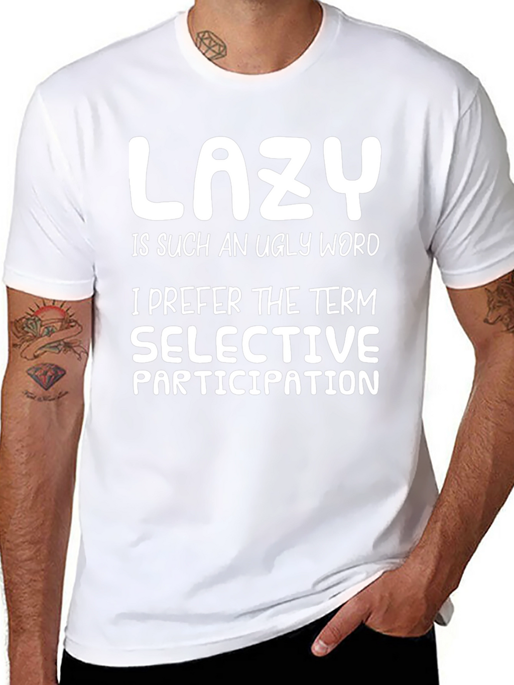 Funny Lazy Selective Participation Graphic Tee
