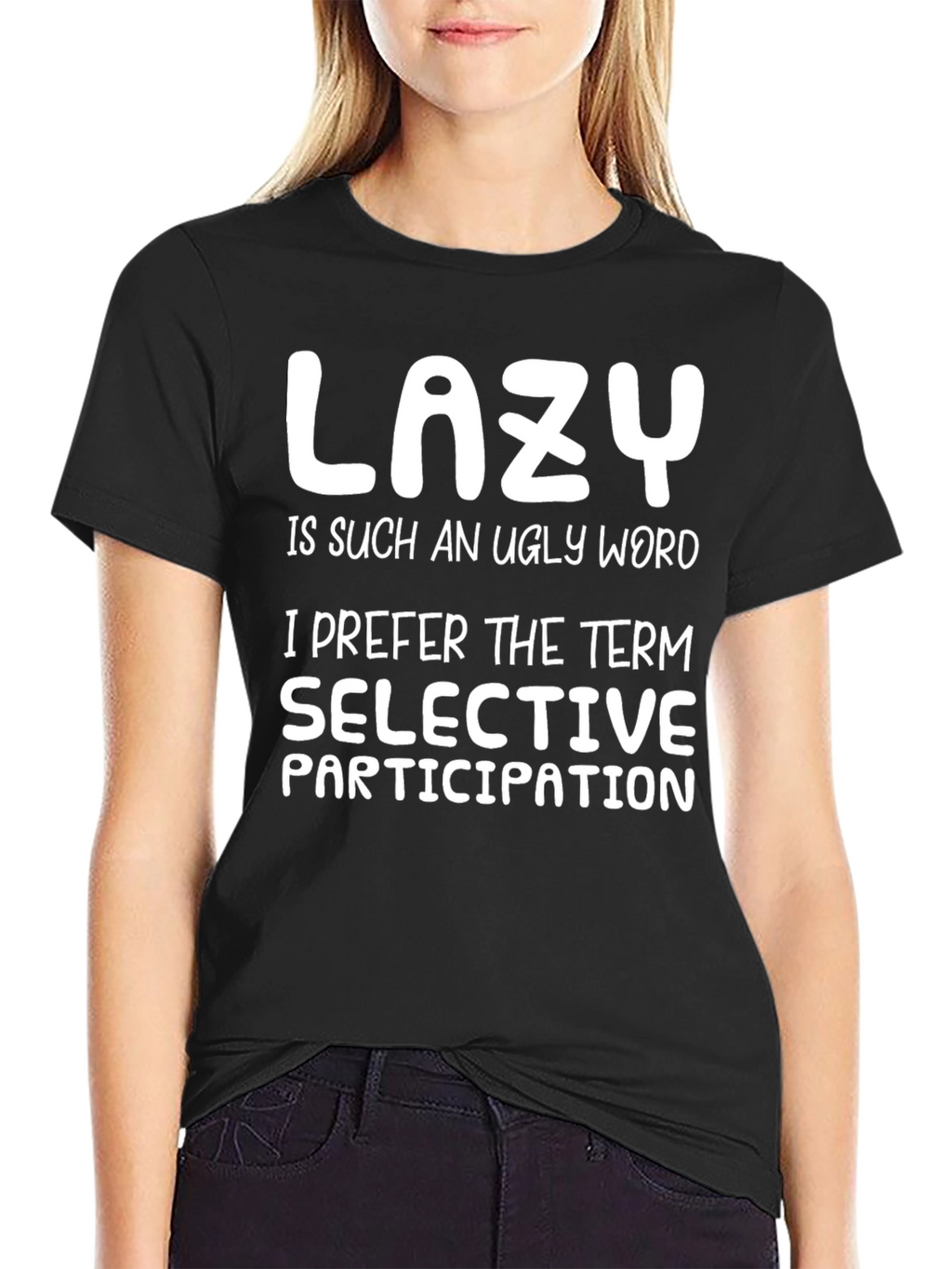 Funny Lazy Selective Participation Graphic Tee