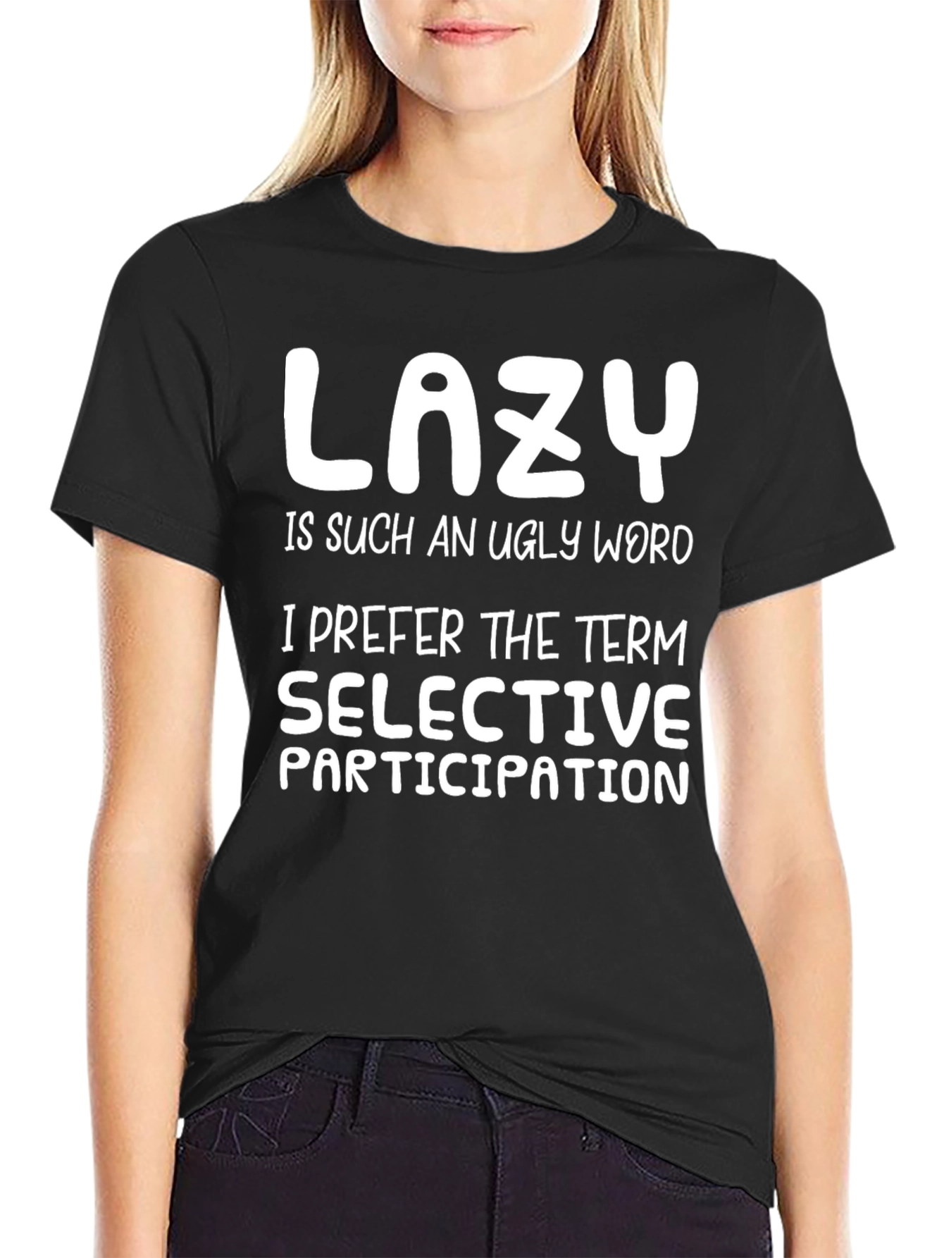 Funny Lazy Selective Participation Graphic Tee
