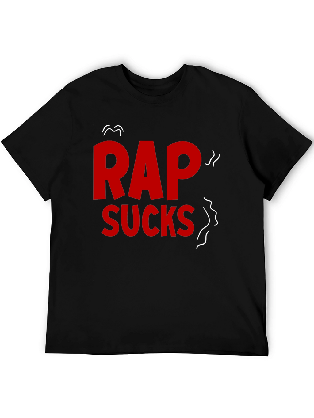 Rap Sucks Graphic T-Shirt - Black Cotton Tee