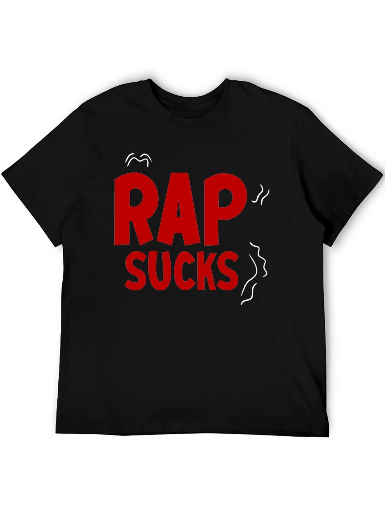 Rap Sucks Graphic T-Shirt - Black Cotton Tee