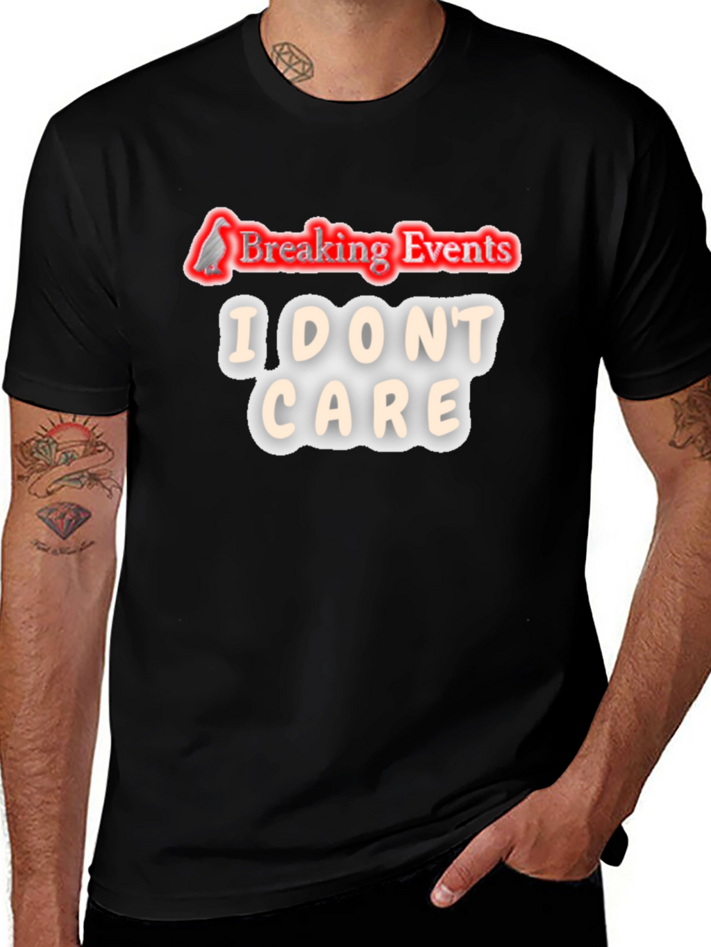 Breaking Events I Dont Care T-Shirt