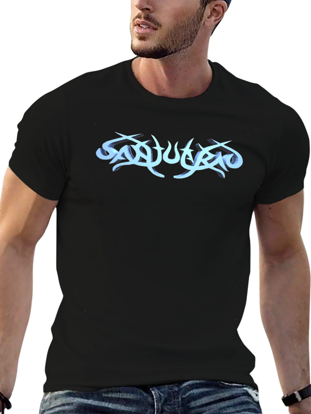 Modern Black Graphic Tee