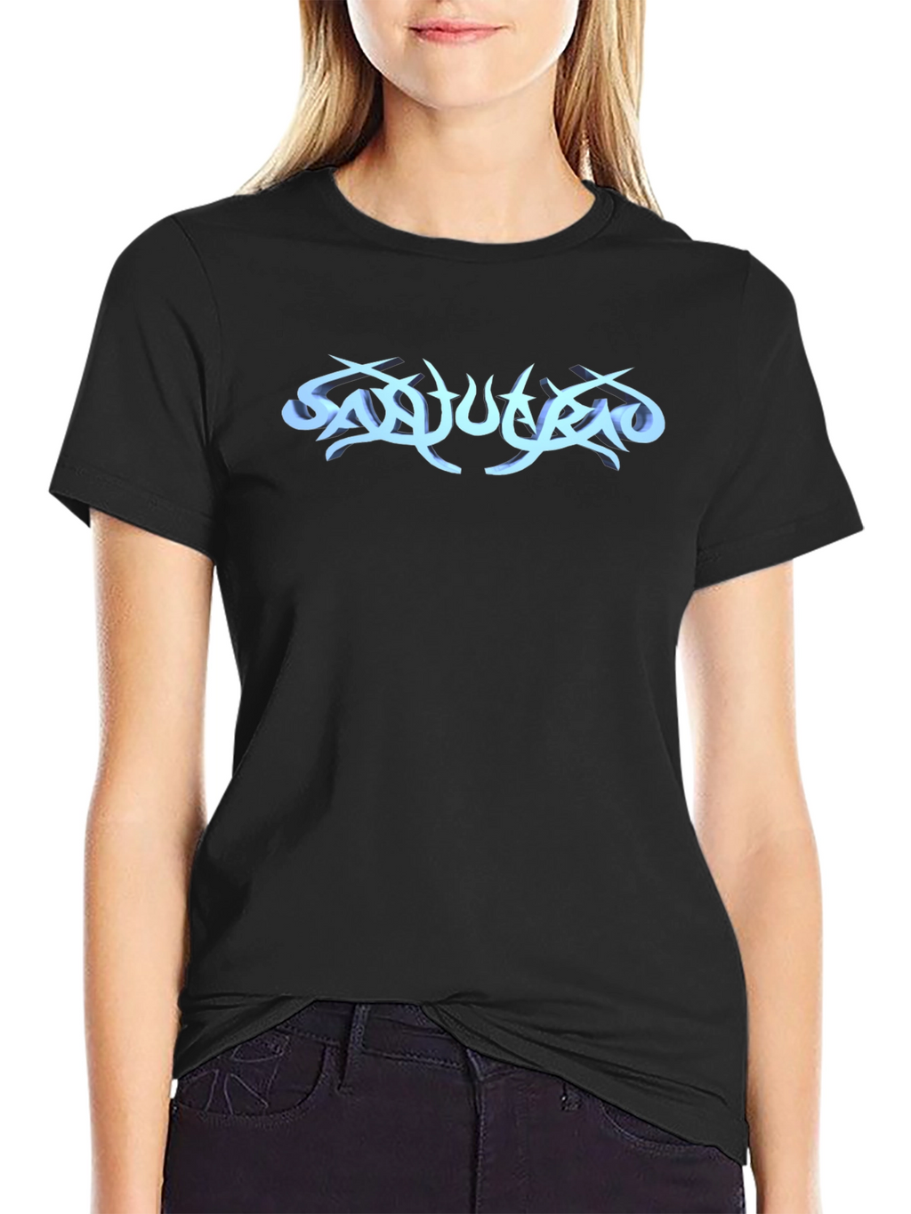 Modern Black Graphic Tee