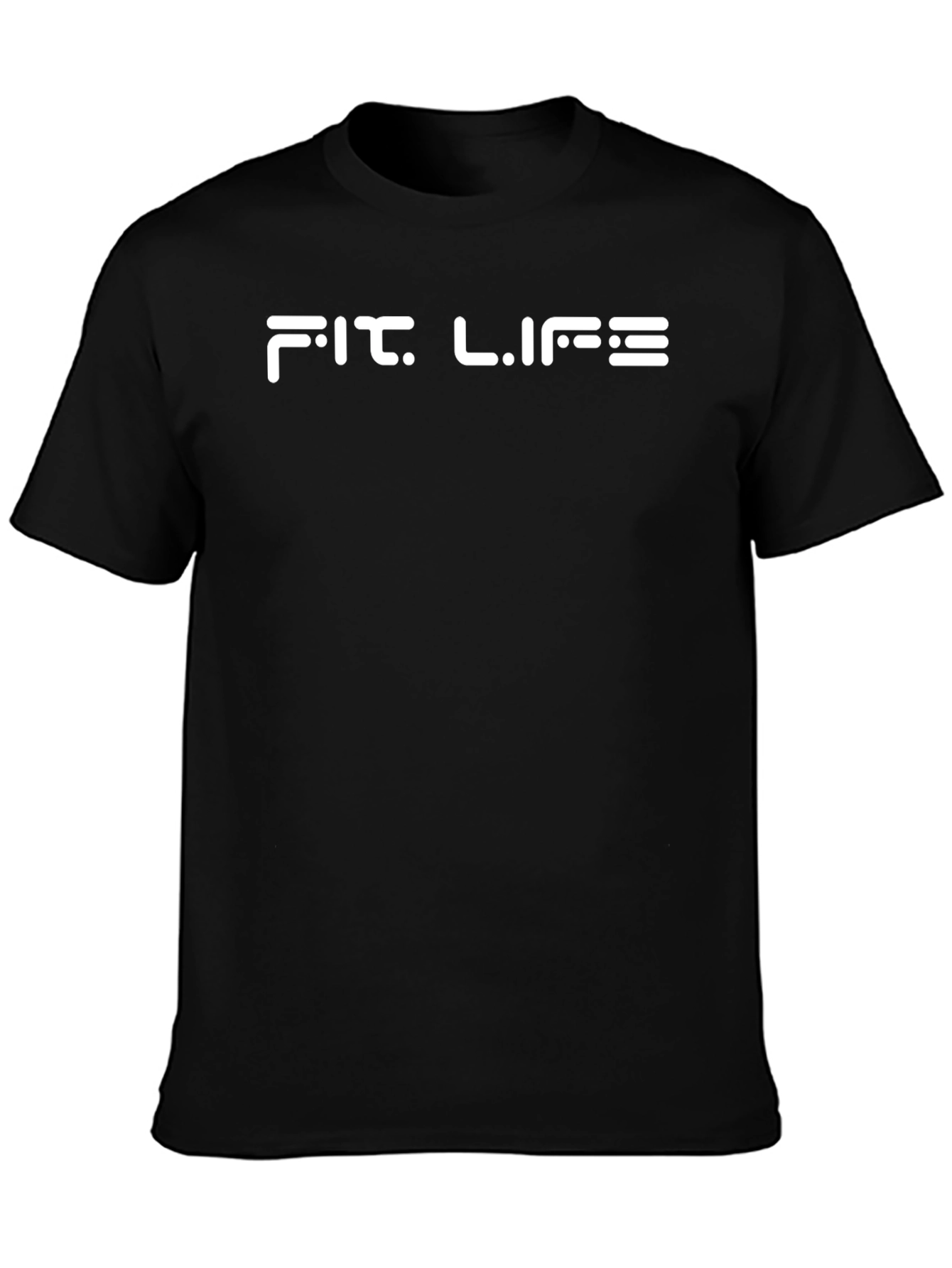 Fit Life Graphic Tee - Black Cotton T-Shirt