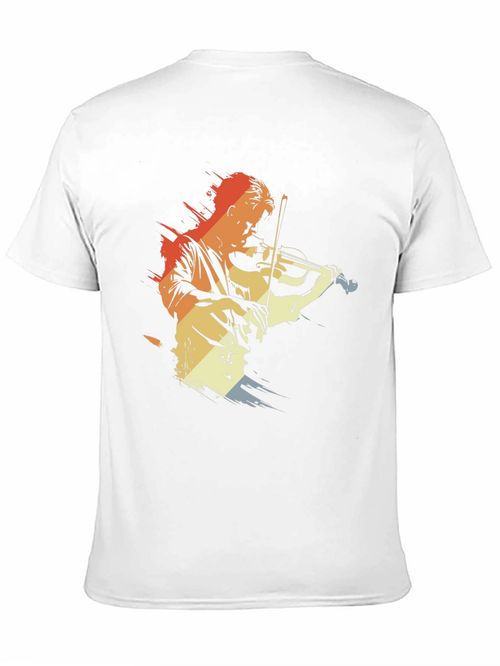 Violinist Retro Graphic Tee - Black Cotton Comfort