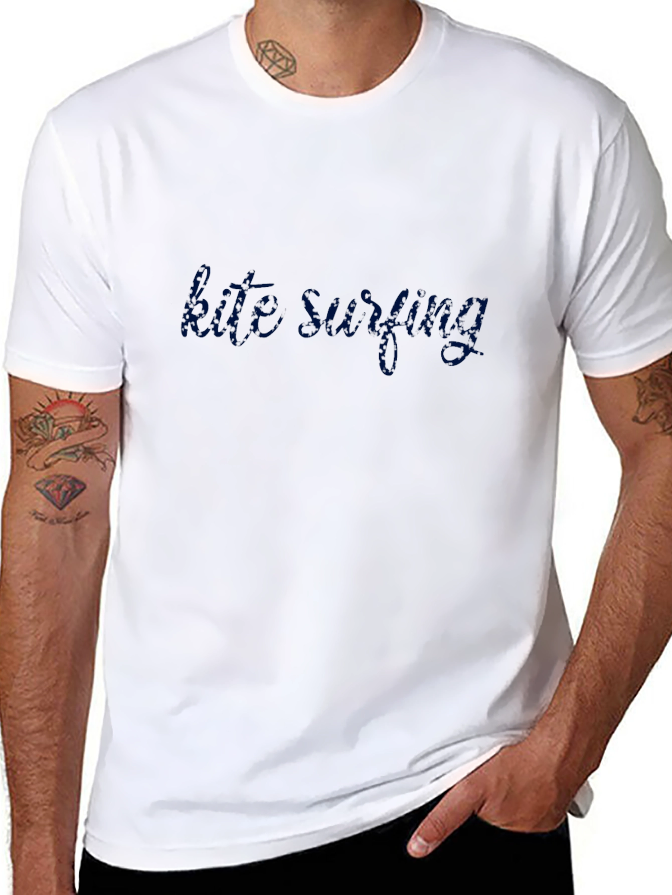Kite Surfing Graphic Tee - Black