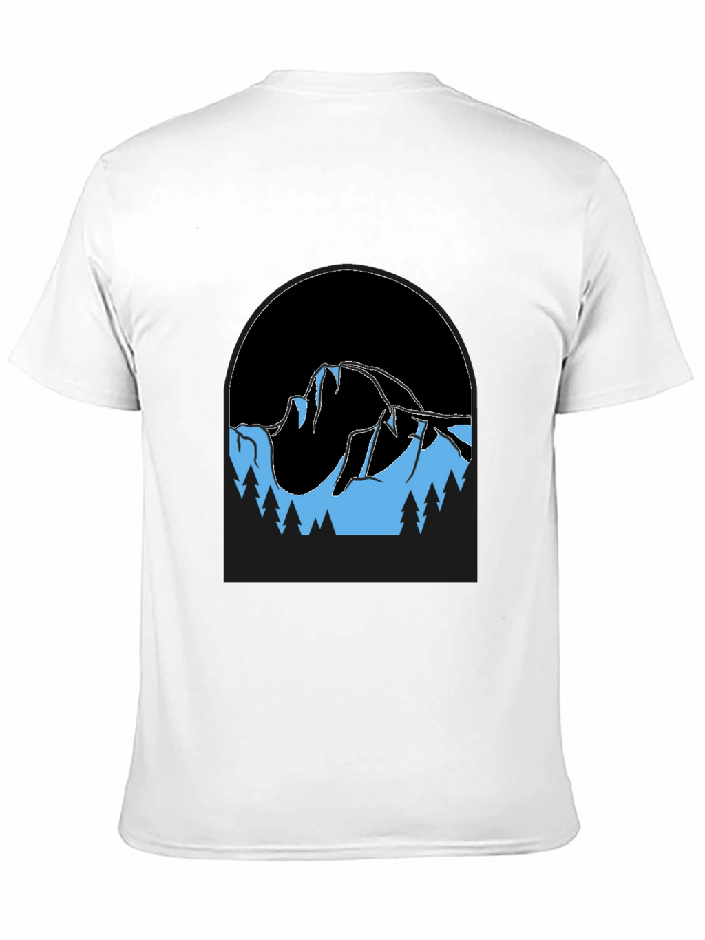 Mountain Scene Black T-Shirt