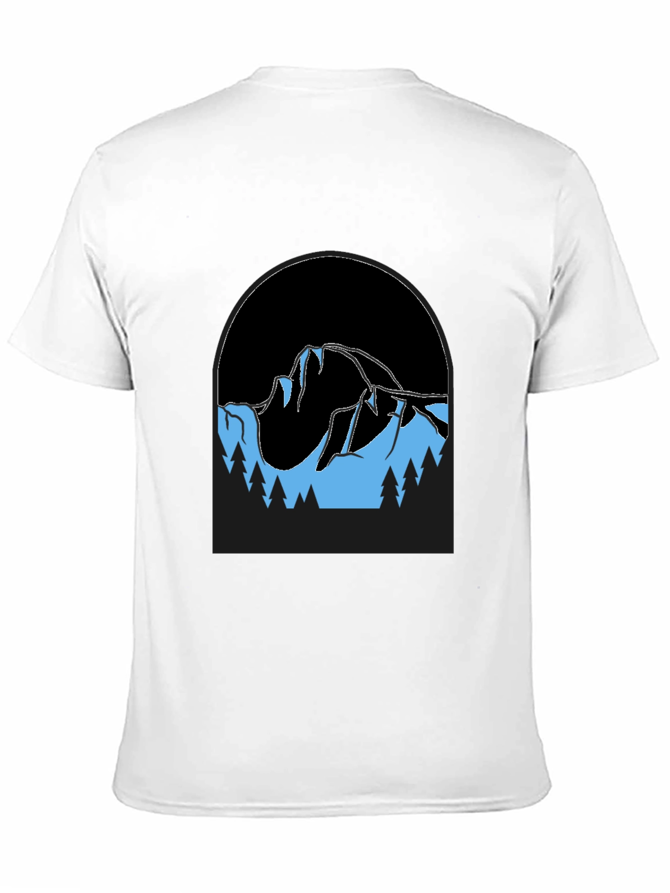 Mountain Scene Black T-Shirt