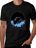 Mountain Scene Black T-Shirt
