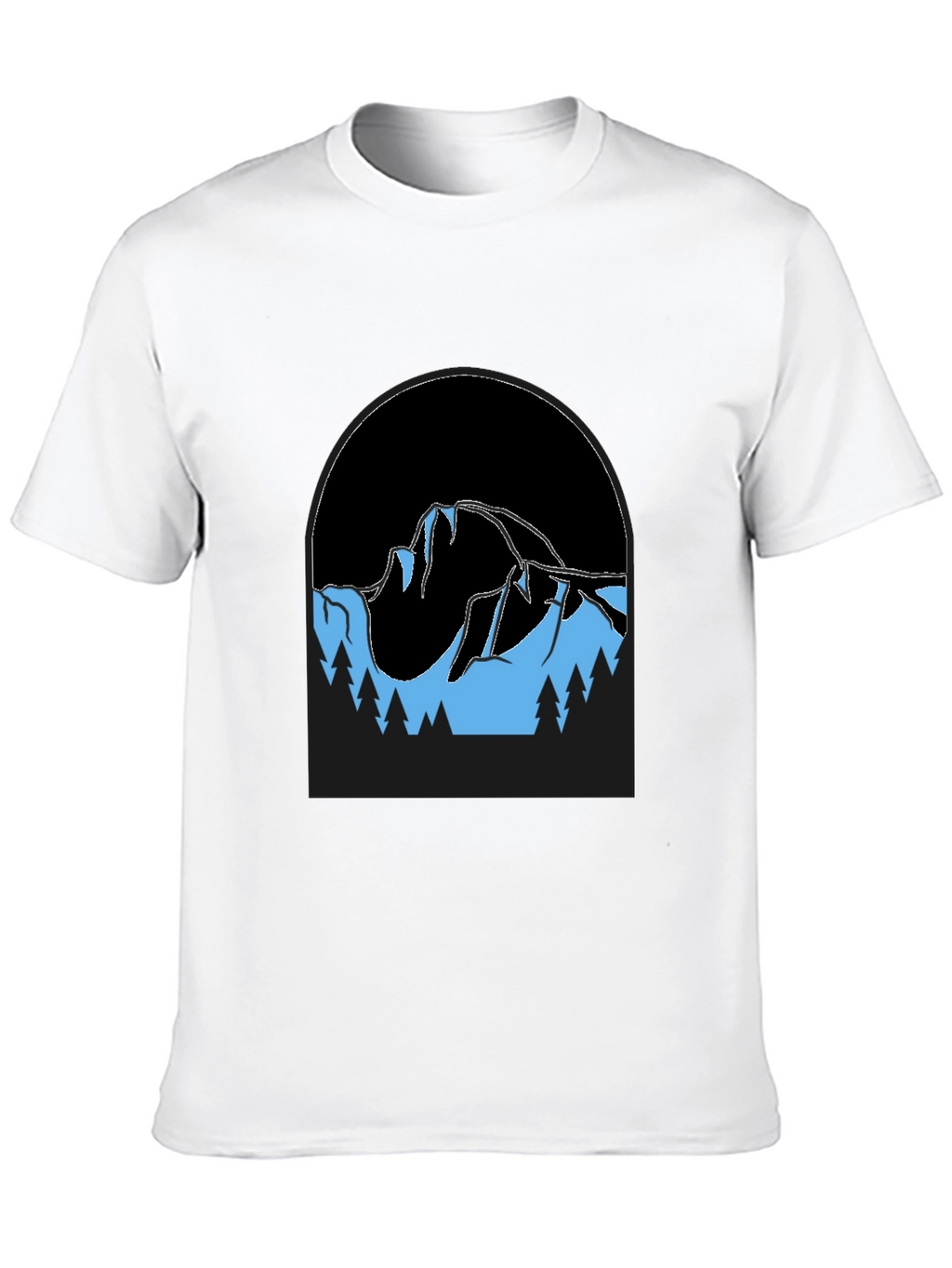 Mountain Scene Black T-Shirt